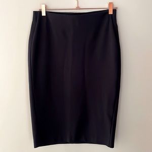 Navy Stretch Pencil Skirt